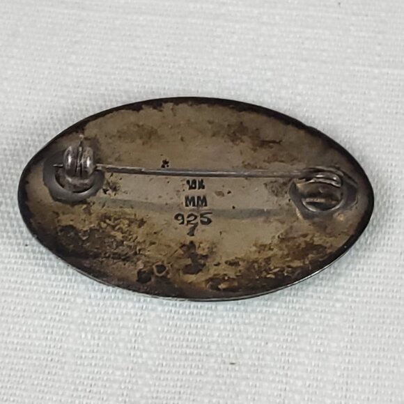 Peruvian Condor/Bird 18K 925 MM Gold Sterling Vintage Pin Brooch - Picture 4 of 6